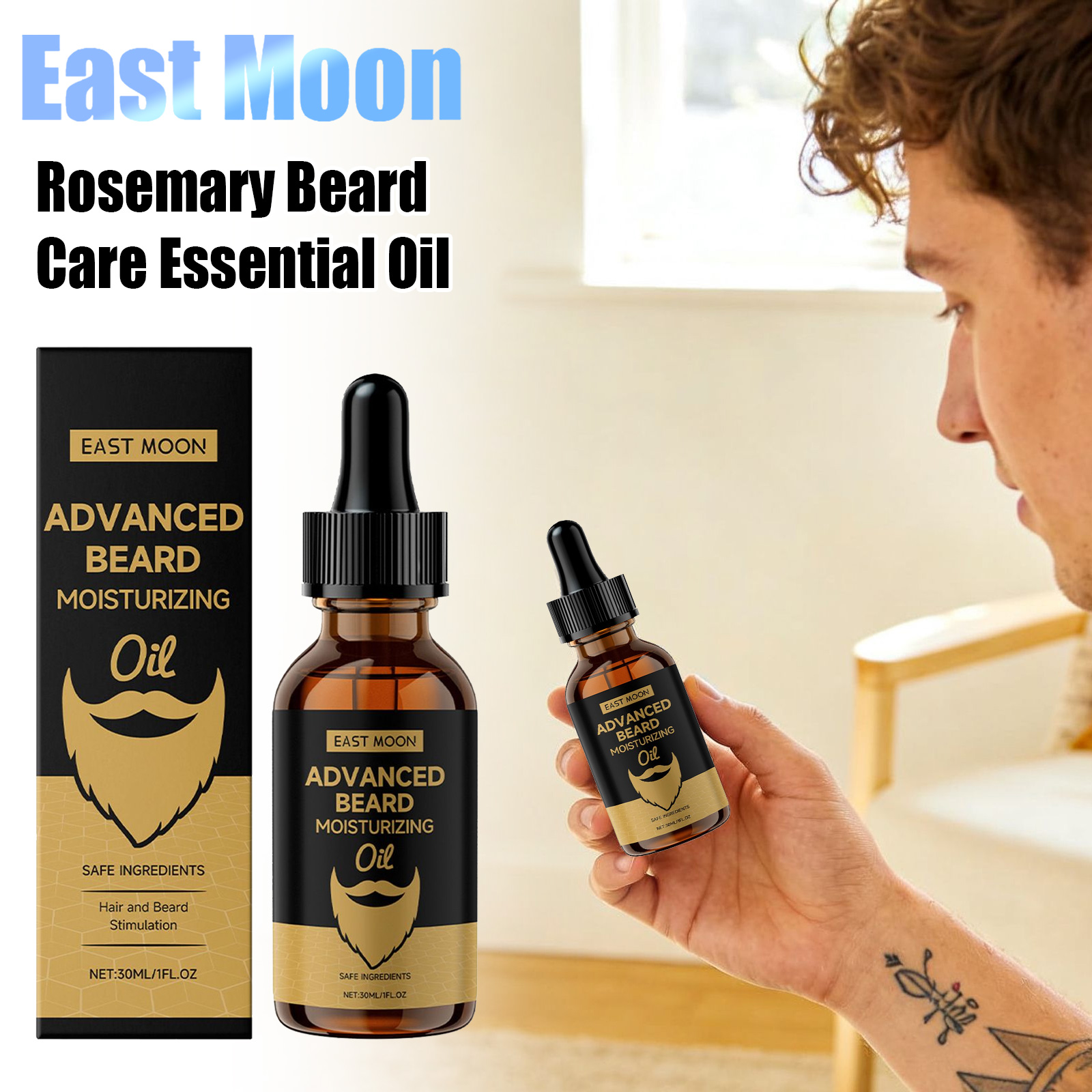 Beard Oil Growth - Oosterse Maan Rozemarijn Baardverzorgende Oliën Versterkende