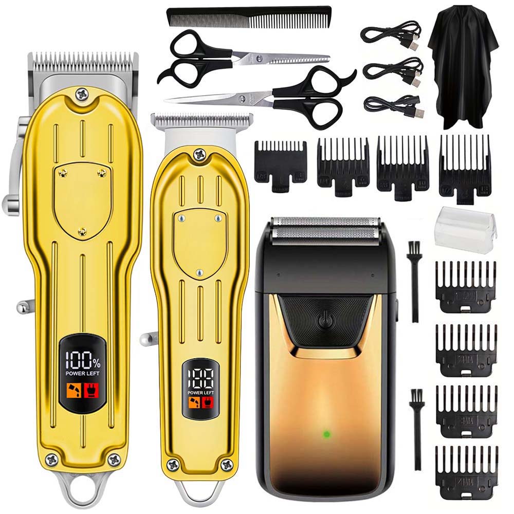 Men'S Grooming Set - Professionele haarknipperset met LCD-display, snoerloze baardtrimmer