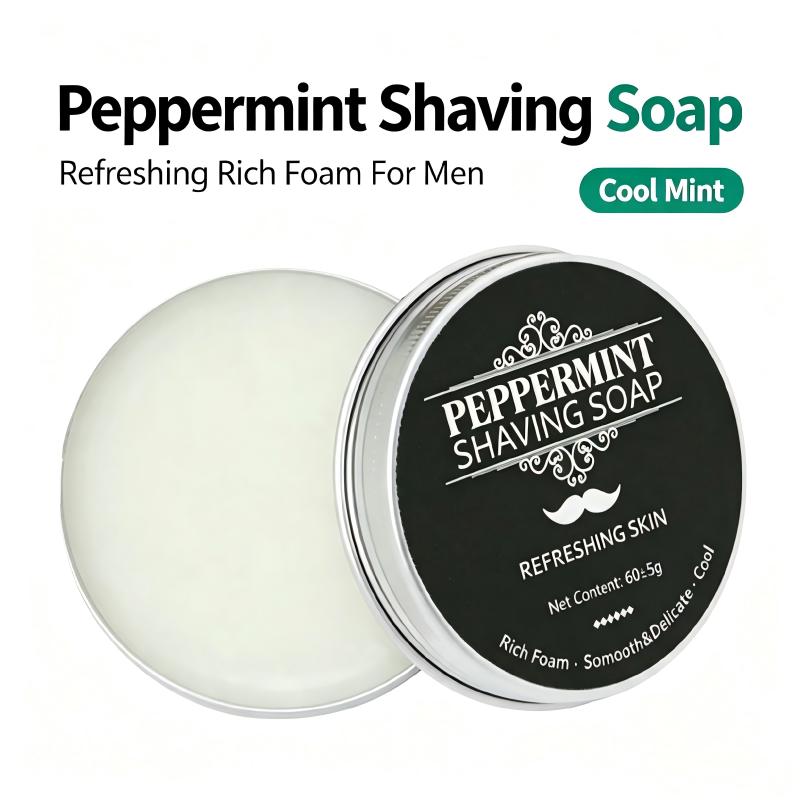 Men'S Grooming And Skin Care - Pepermunt Scheerzeep 60g Heren Scheerzeep Rijk