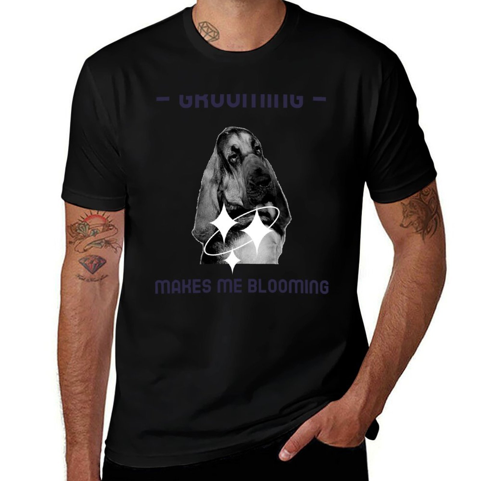 Men'S Grooming Utilities - Een grappig T-shirt met een bloedhond