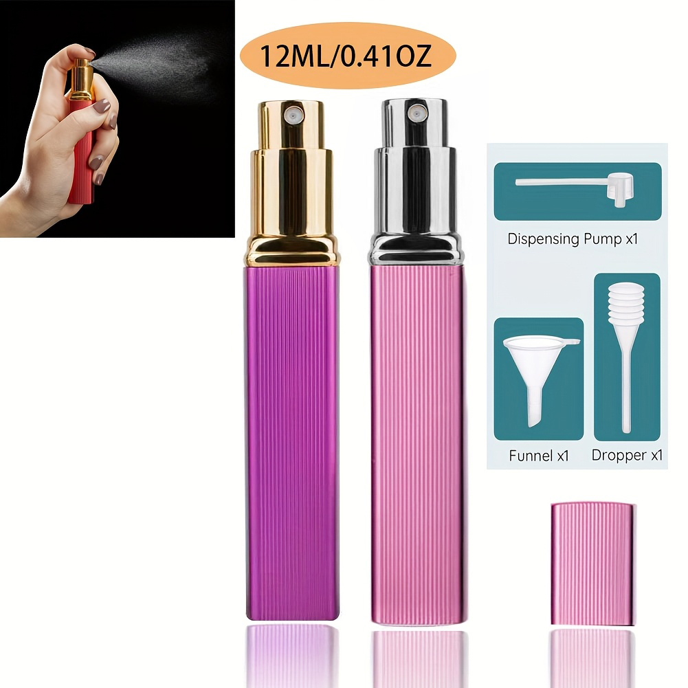 Cologne Spray Bottle - 2-delige set, 12 ml hervulbare parfumspuitfles,