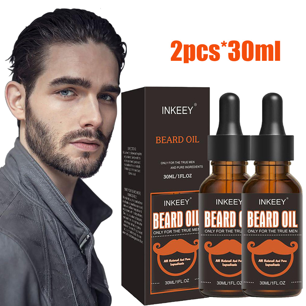 Beard Oil Growth - 2 Stuks Baardverzorgingsolie Voor Mannen Natuurlijke