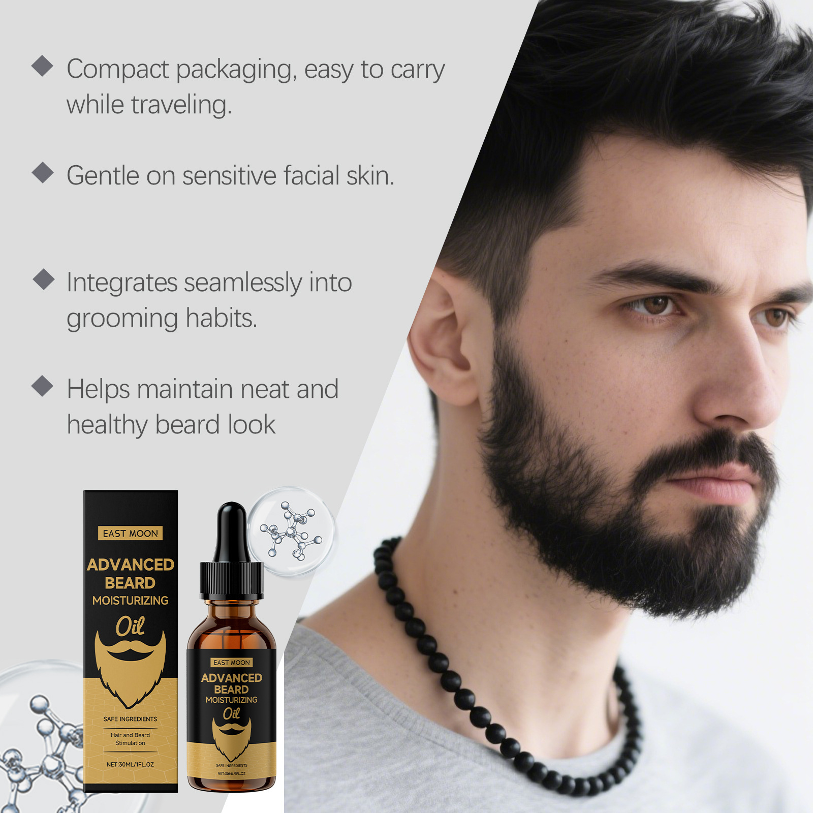 Oosterse Maan Rozemarijn Baard - Beard Oil Growth recensie en prijs